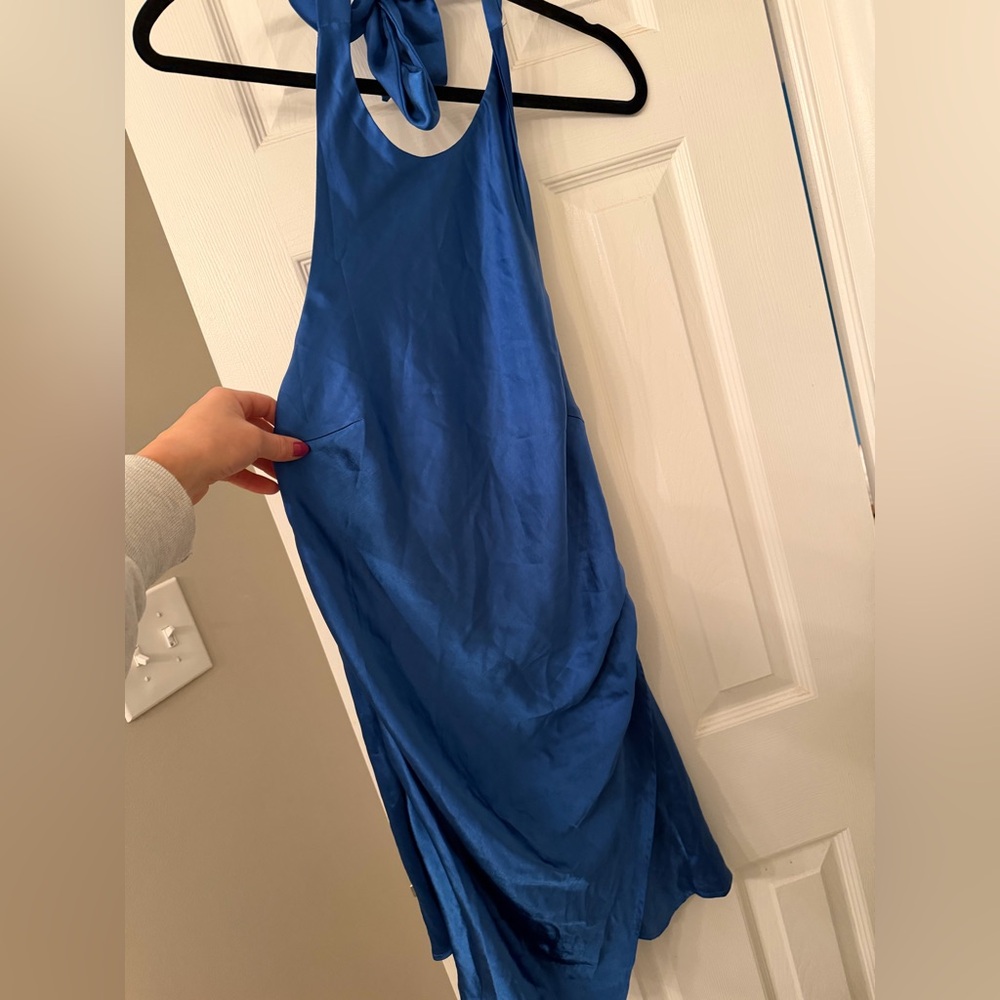Hello Molly Blue Halter Dress